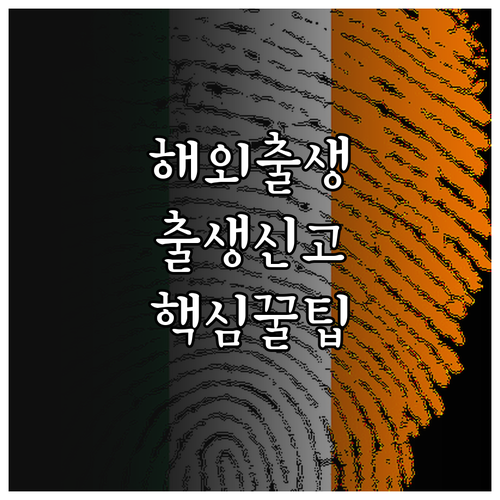 해외에서 태어난 자녀 대한민국 출생신..