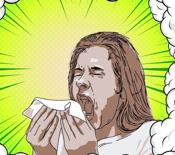 한-남자가-기침을-하려는-그럼입니다.