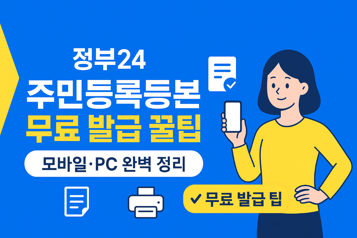 정부24-주민등록등본-무료-발급-꿀팁-모바일-PC-완벽-정리