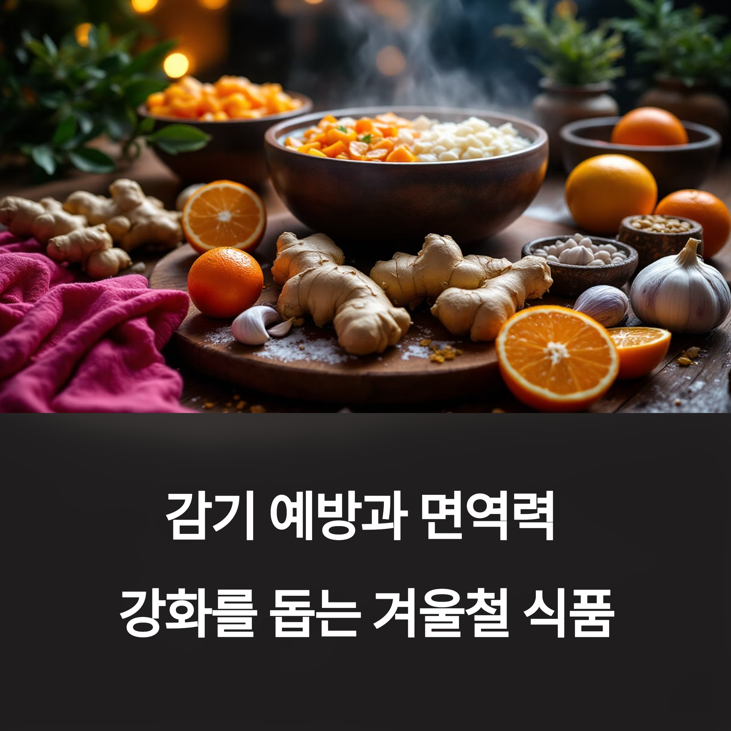 감기 예방과 면역력 강화를 돕는 겨울철 식품