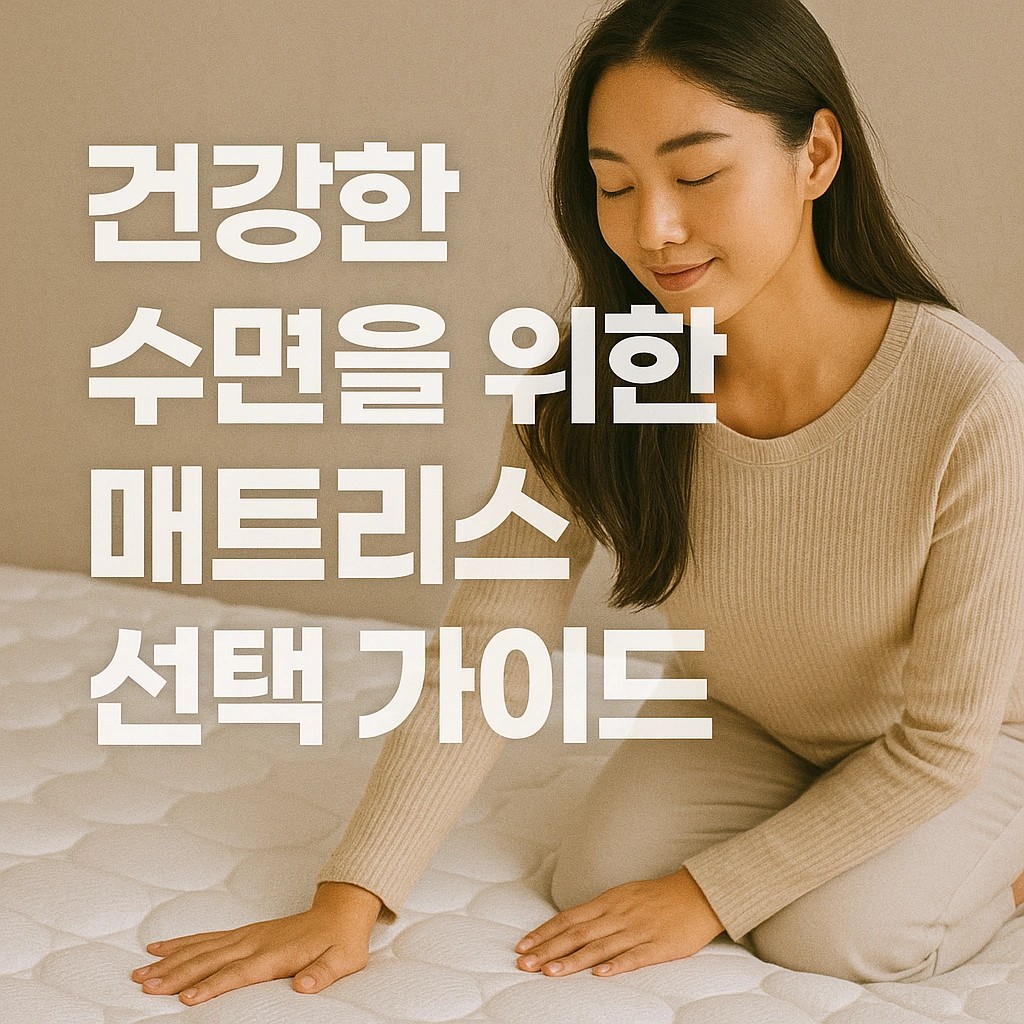 건강한 수면을 위한 매트리스 선택 가이드
