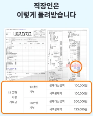 고향사랑기부제 연말정산 세액공제