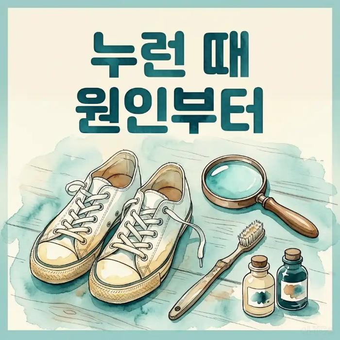 누렇게 변한 신발 하얗게 하는 법과 원인 확인