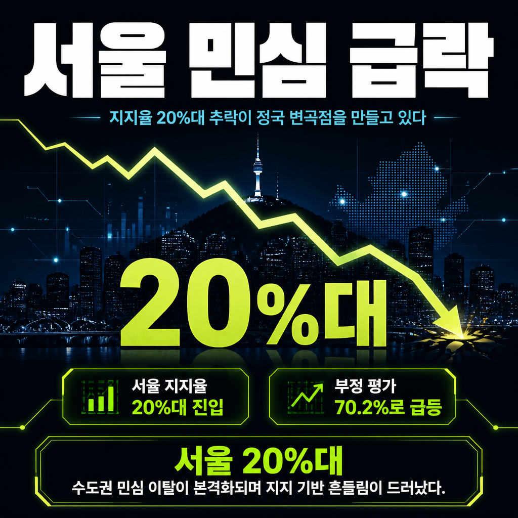 서울 민심 급락
