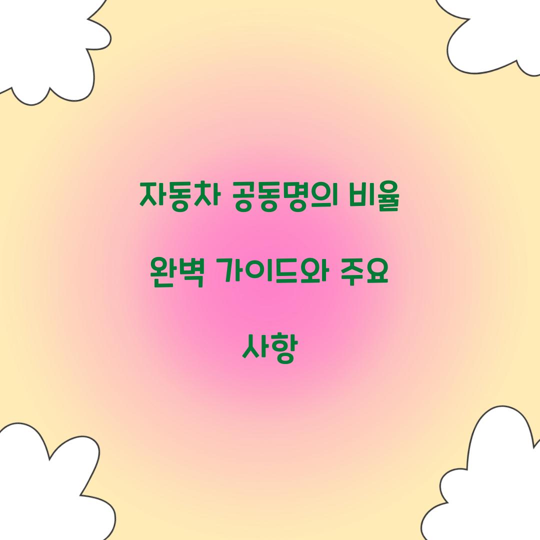 자동차 공동명의 비율