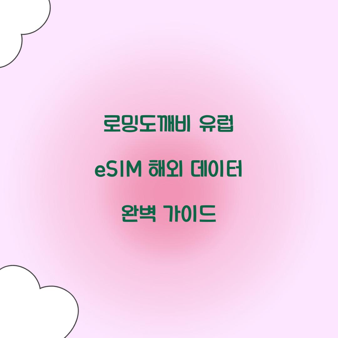 로밍도깨비 유럽 eSIM