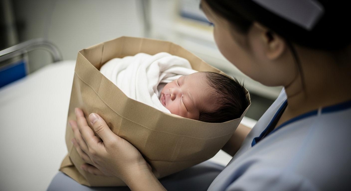 종이봉투 신생아 베트남