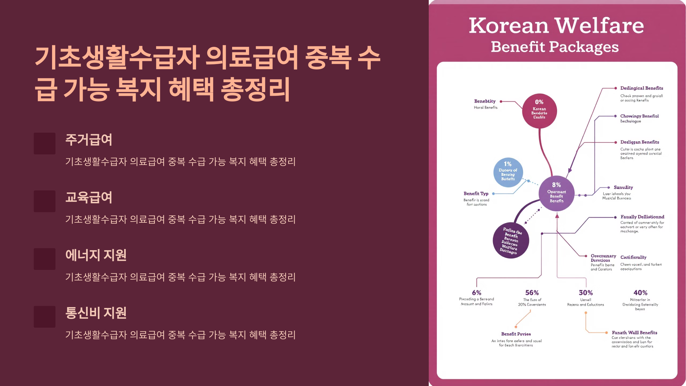 기초생활수급자 의료급여 중복 수급 가능 복지 혜택 총정리