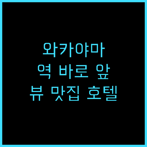 칸데오 호텔 난카이 와카야마 후기 와..