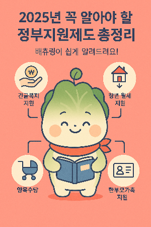 2025년 꼭 알아야 할 정부지원제도