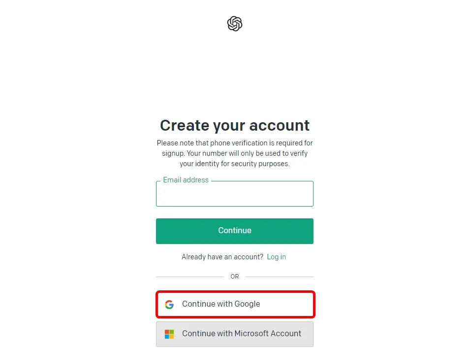 Continue with Google