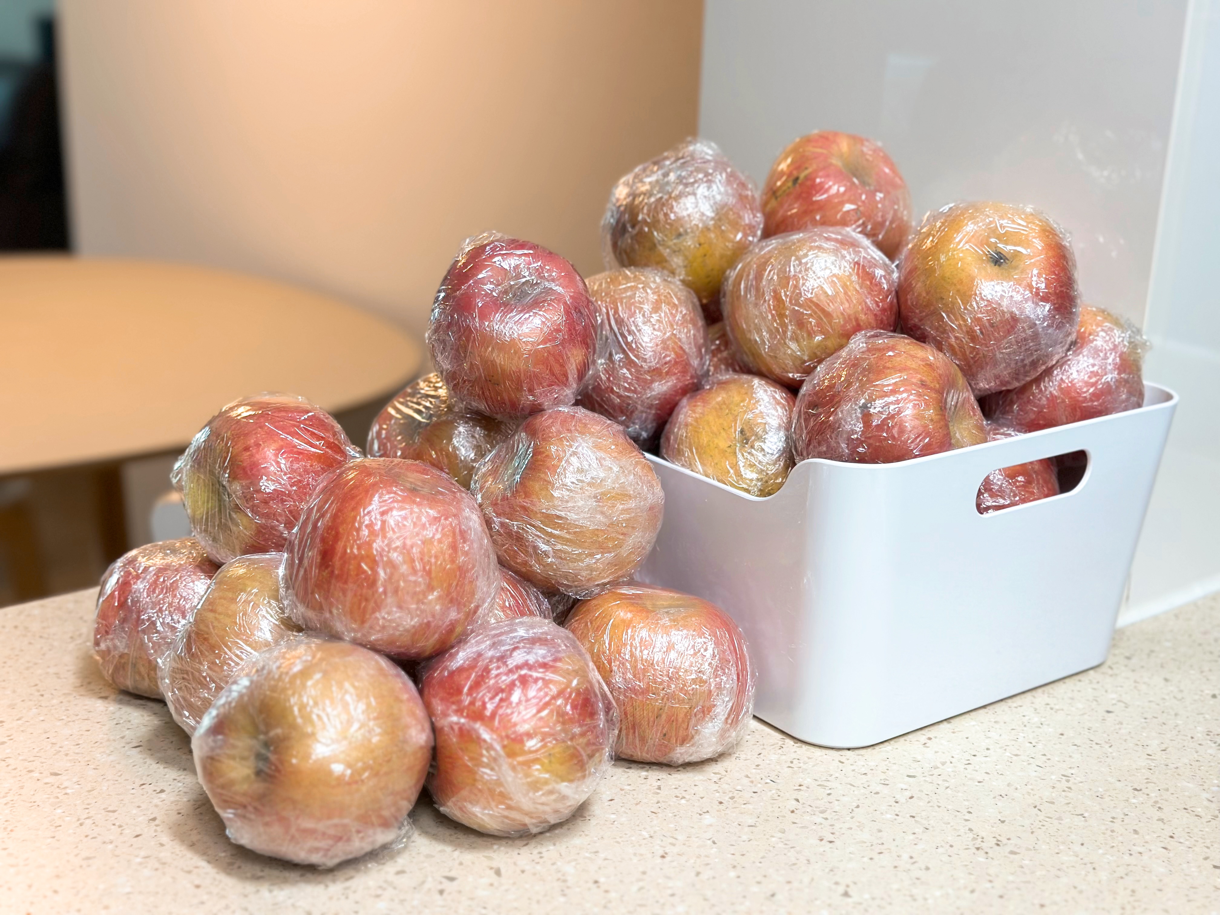 사과 보관 랩핑 방법