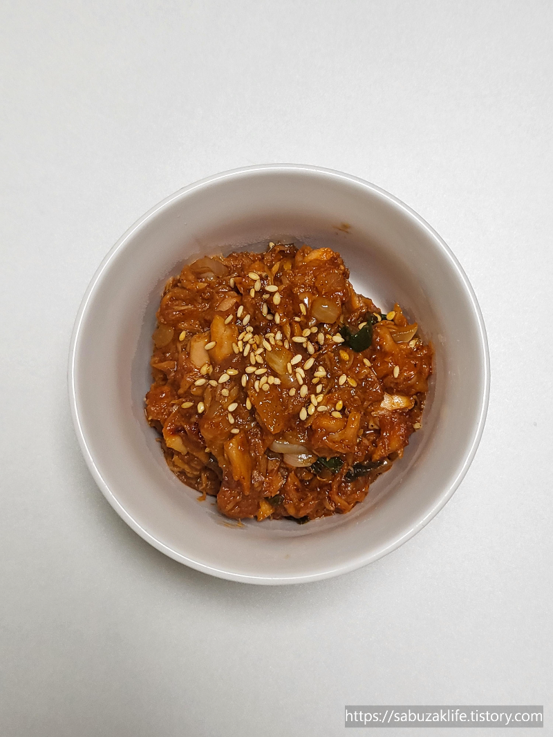 고추참치볶음 완성