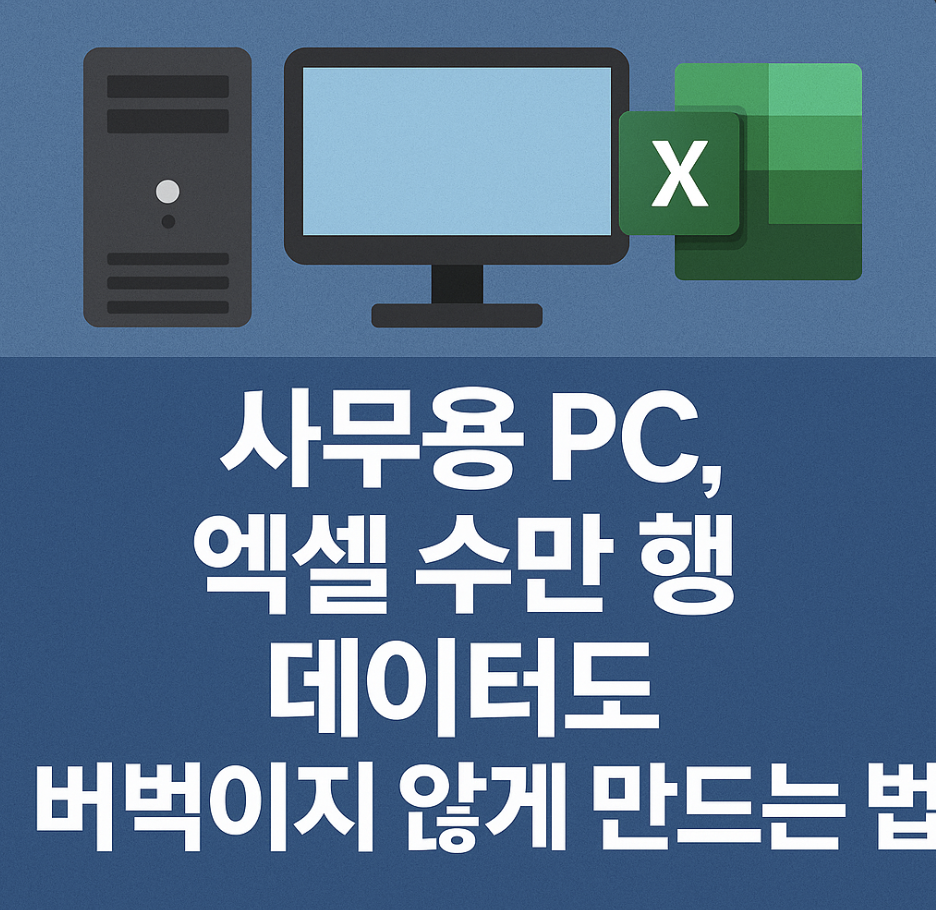 사무용 PC, 엑셀 수만 행 데이터도 버벅이지 않게 만드는 법