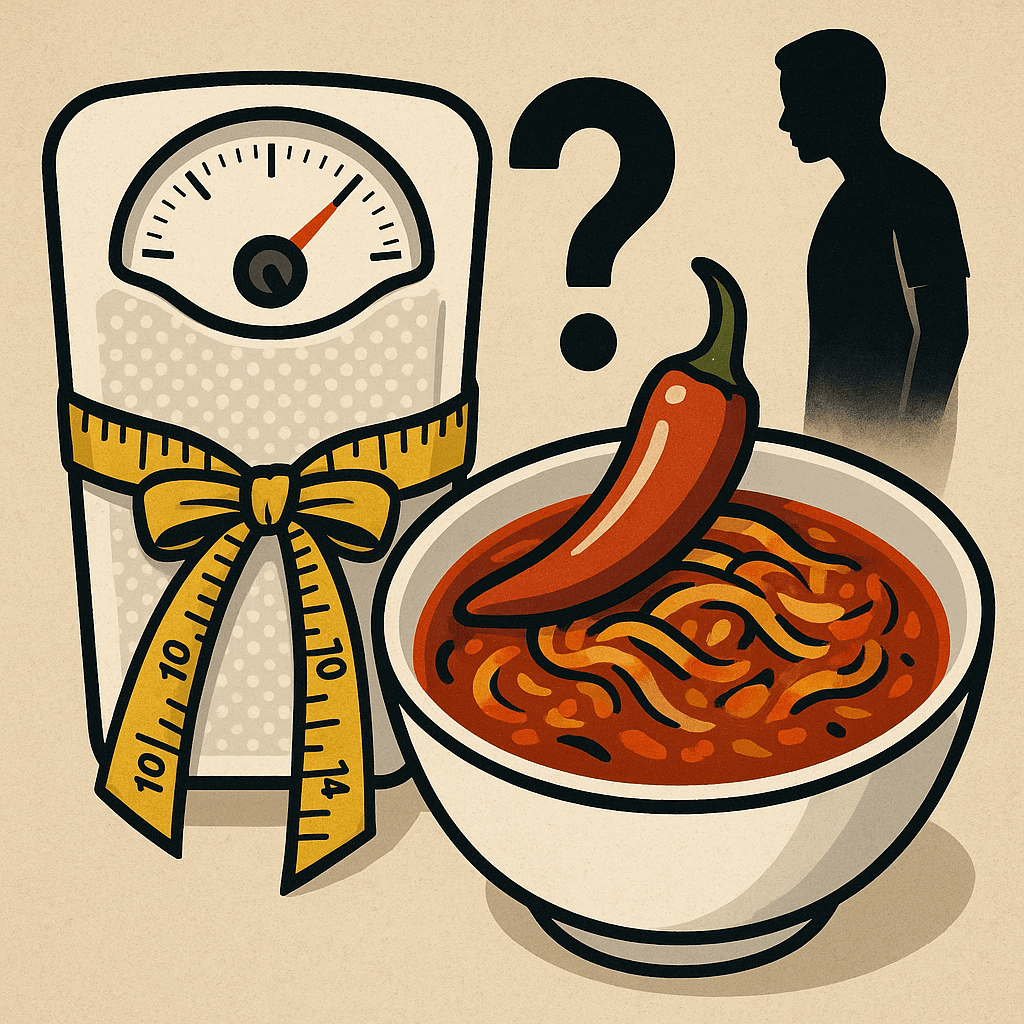 다이어트 중 매운 음식, 괜찮을까? 이글을 표현하는 이미지