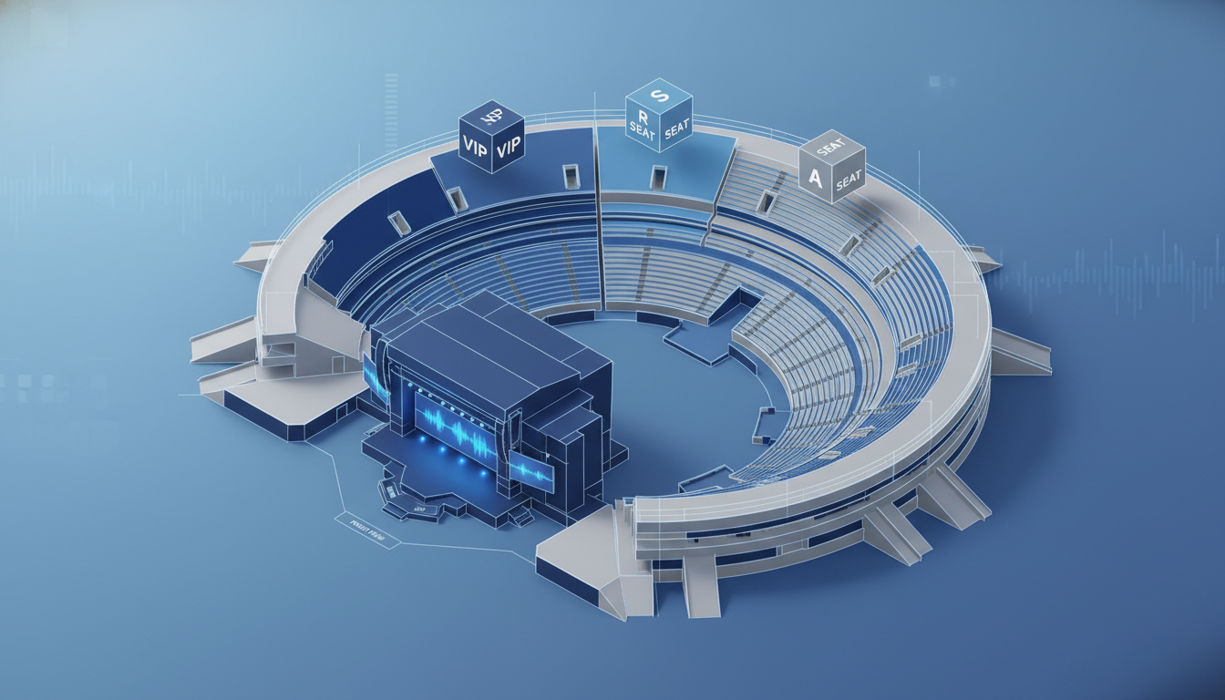 찰리푸스 내한 공연장 VIP석, R석, S석 등급별 시야 및 좌석 3D 배치도