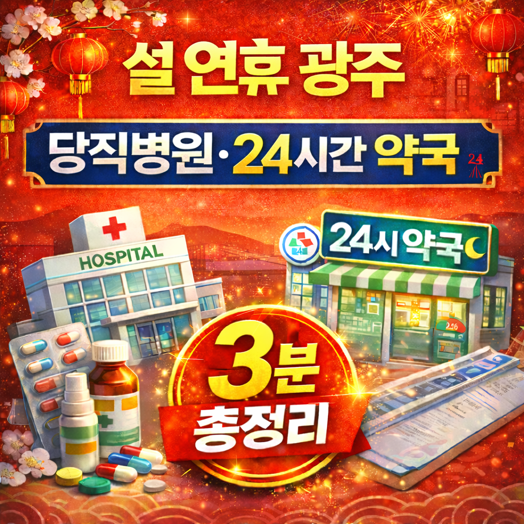설 연휴 광주 당직병원&middot;24시간 약국 바로가기