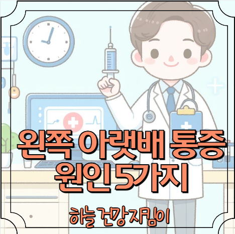 갑자기 왼쪽아랫배가아픈경우 원인5가지