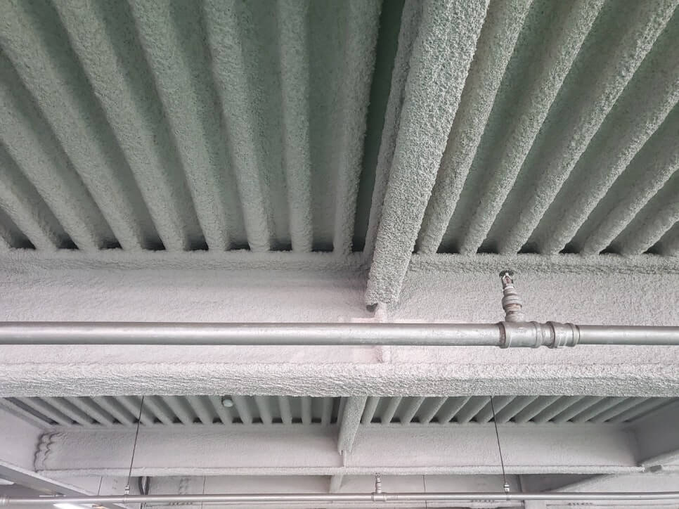 h빔-철골-데크-내화-뿜칠-뿜칠왕