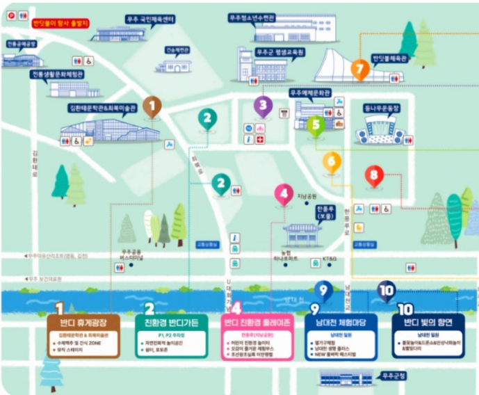 무주 반딧불 축제 행사장 안내도