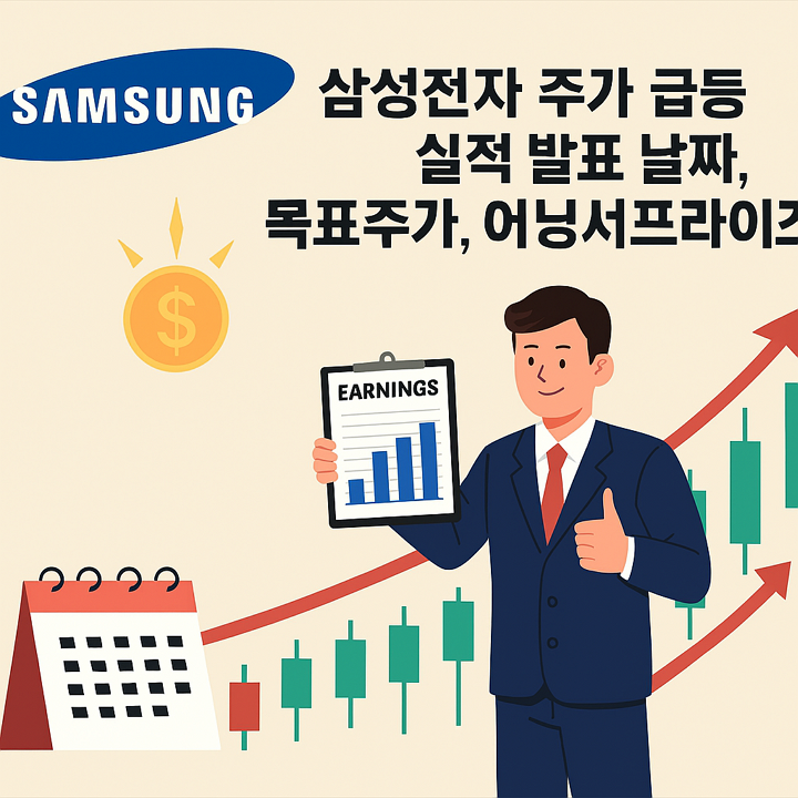 삼성전자 주가 급등 이유, 실적 발표 날짜, 목표주가, 어닝서프라이즈 전망