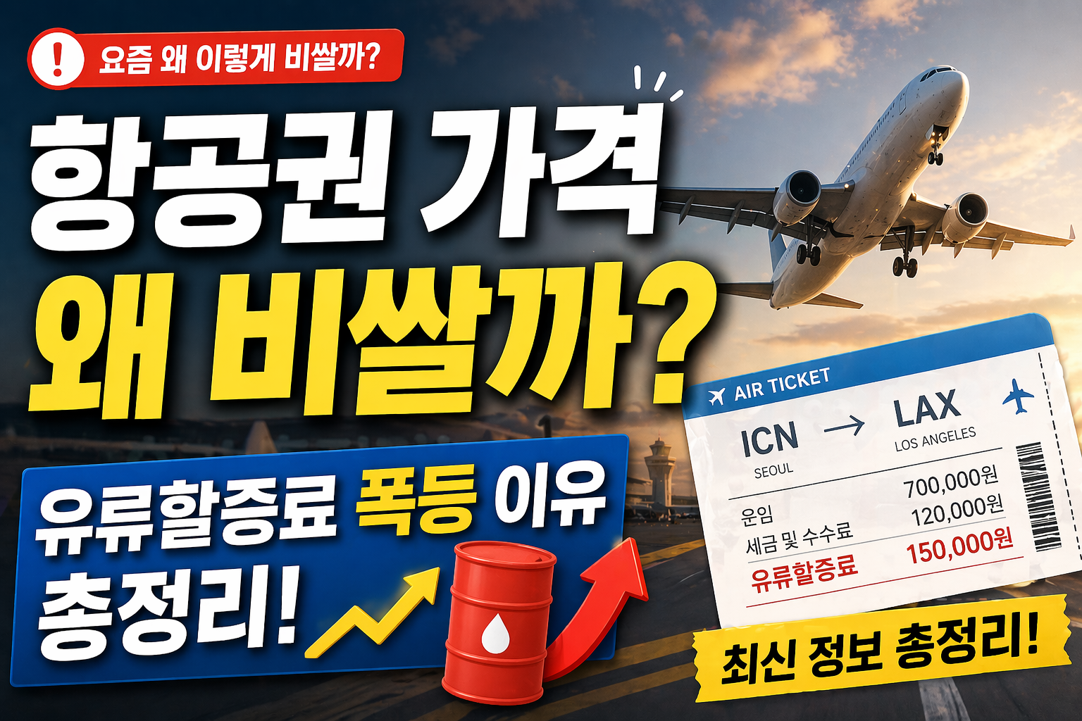 this is 유류할증료, 항공권가격 비싼이유