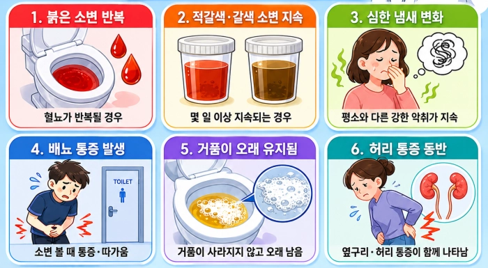 소변 색깔로 보는 건강