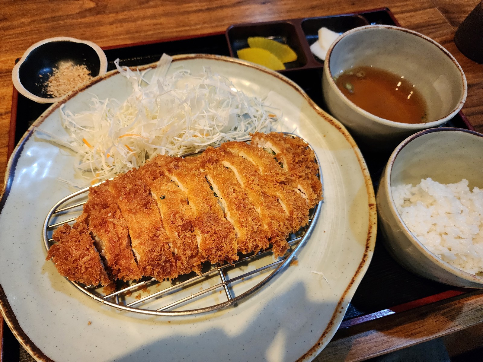 마늘 깻잎 돈가스