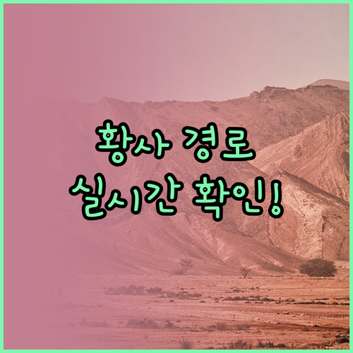 실시간 황사 예보 지도 확인법과 이동..