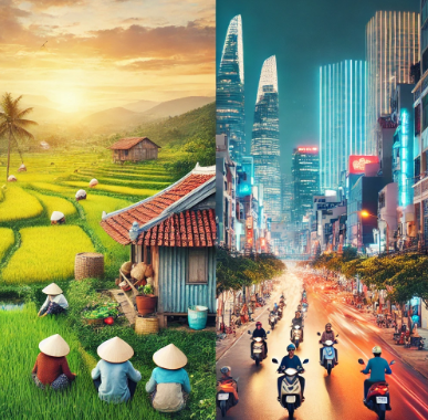 베트남의 농촌과 도시 관련 사진