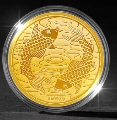 소원성취 행운물고기 순금코인