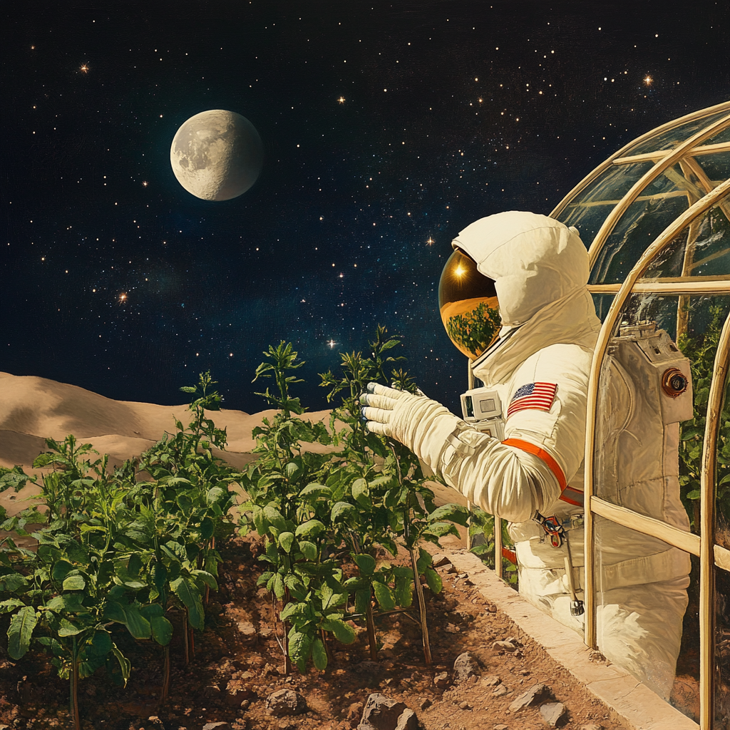 미세 중력 속 감자 성장 실험