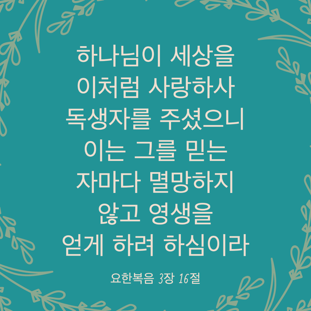 요한복음 3장 16절