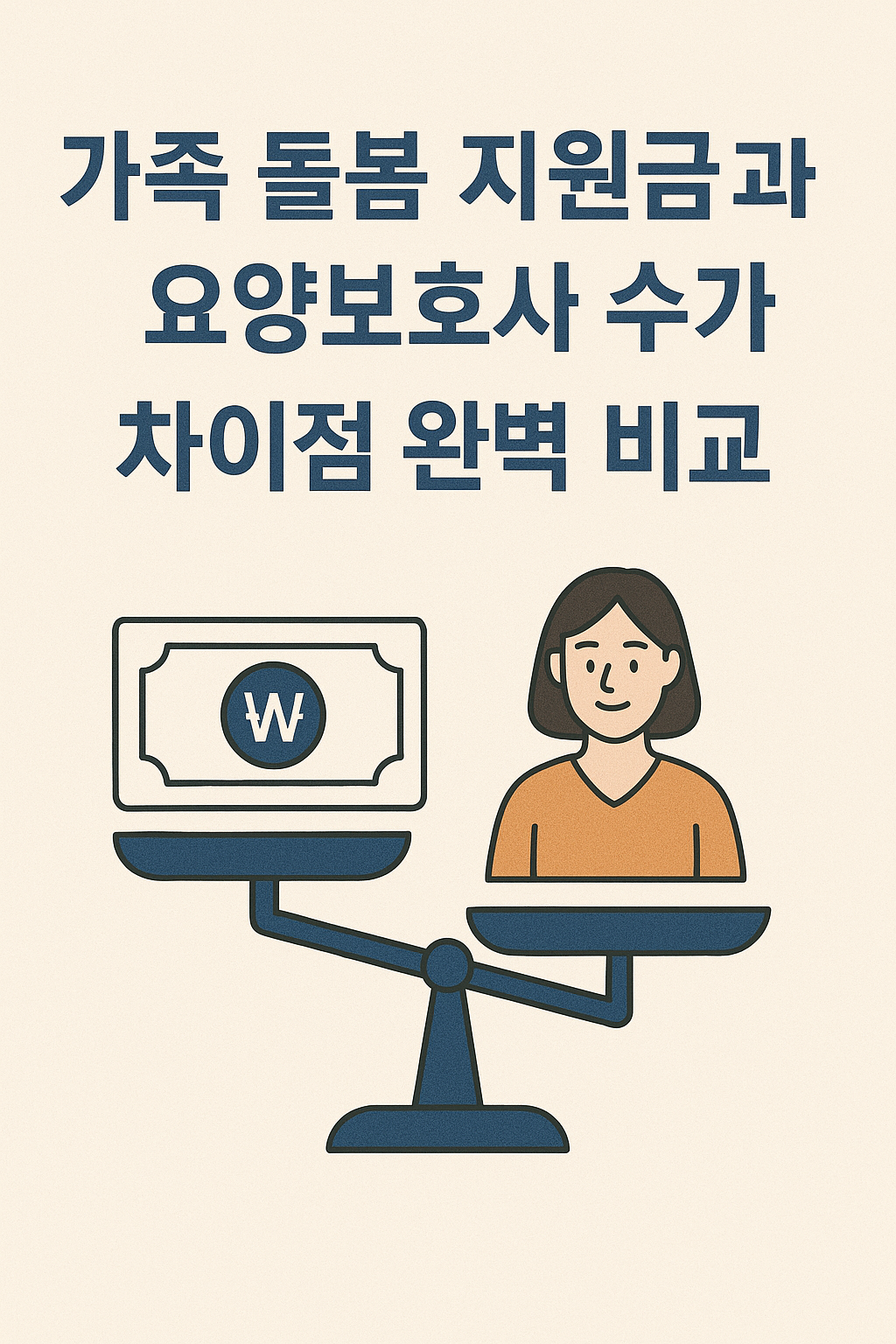 가족 돌봄 지원금과 요양보호사 수가 차이점 완벽 비교 사진