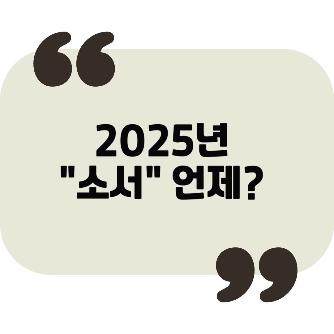 2025년 소서, 본격적인 여름 시작! 무더위 대비 가이드