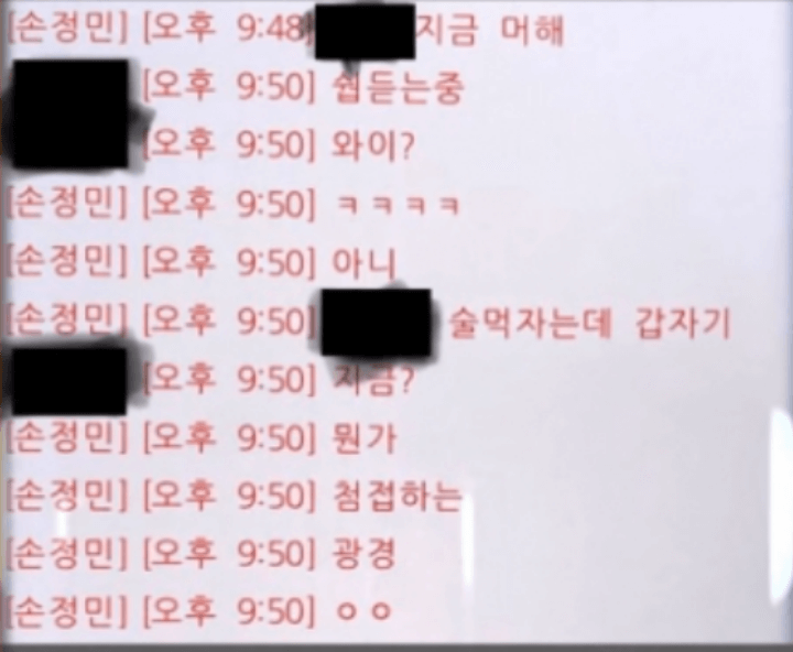 손정민-친구와-카톡-내용