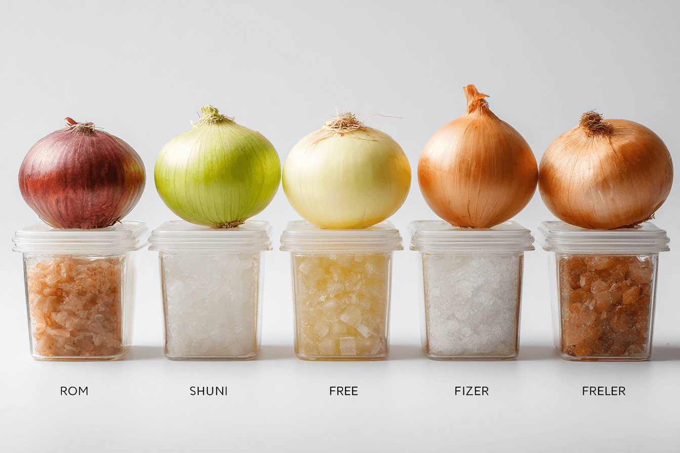 보관용기에-담긴-다양한-양파들