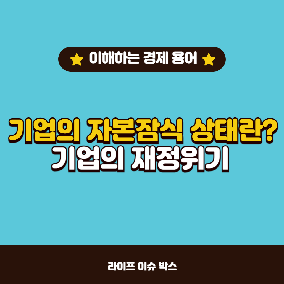 자본잠식 상태란 기업의 재정적 위기