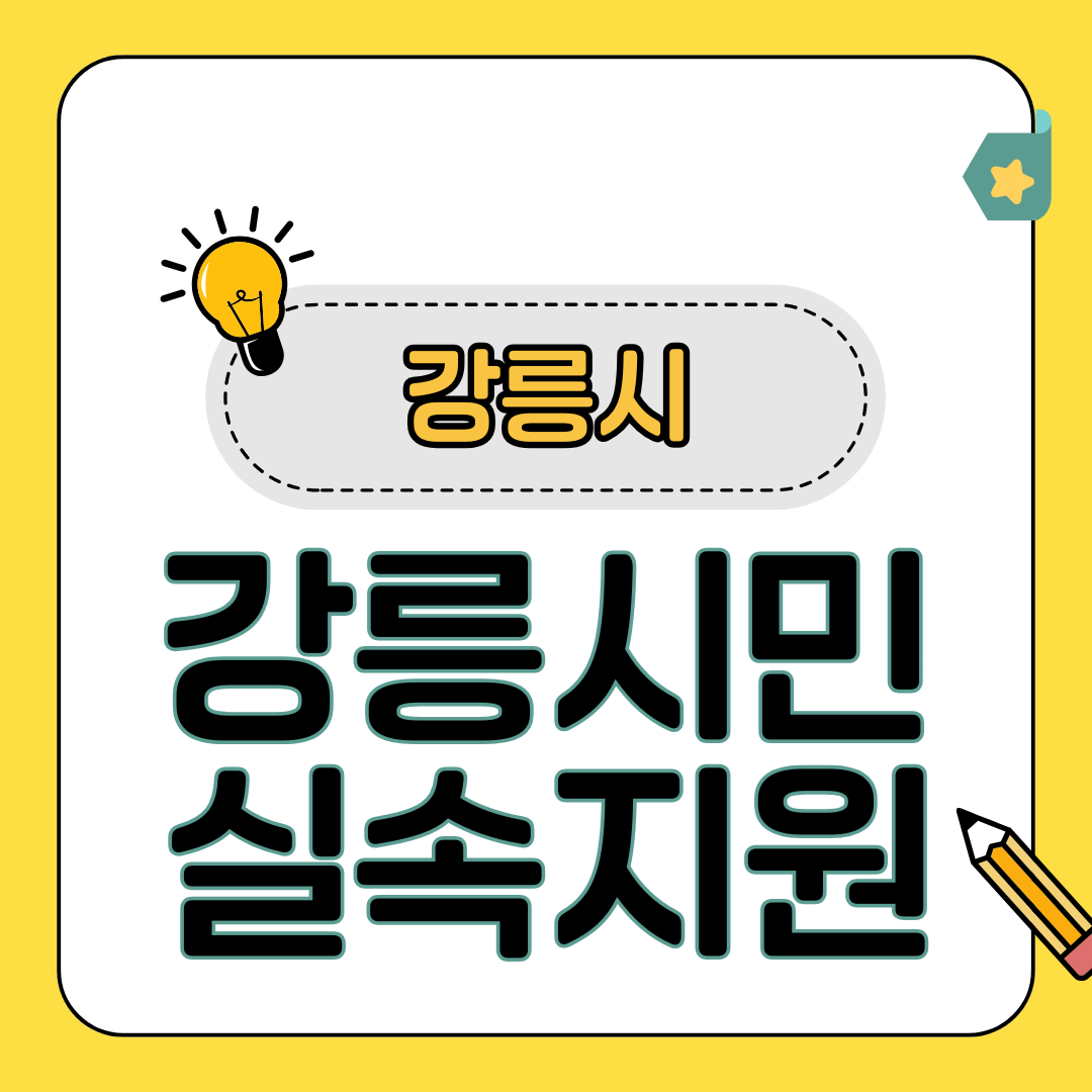 강릉시 실속지원 총정리