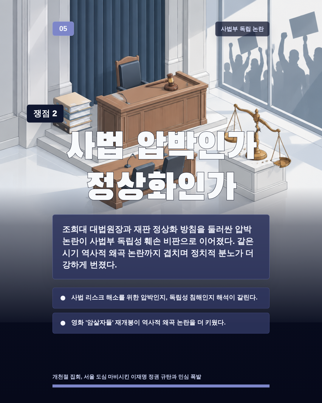 사법 압박인가 정상화인가