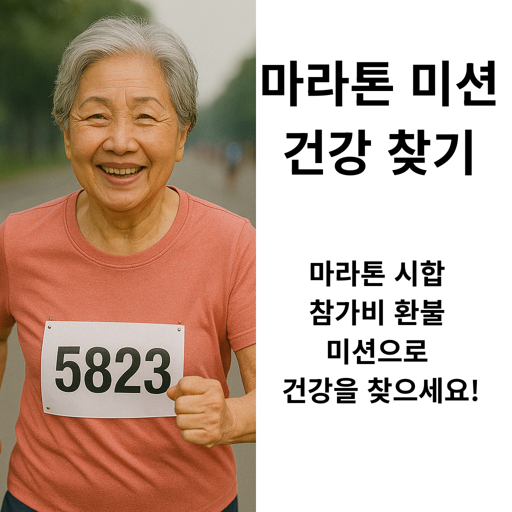 마라톤 미션 건강 찾기 마라톤 시합 참가비 환불 미션으로 건강을 찾으세요!