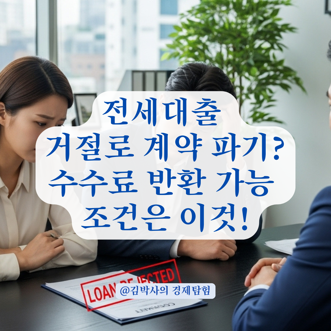 전세대출 불가로 계약 파기될 때 중개수수료는 어떻게 처리될까?