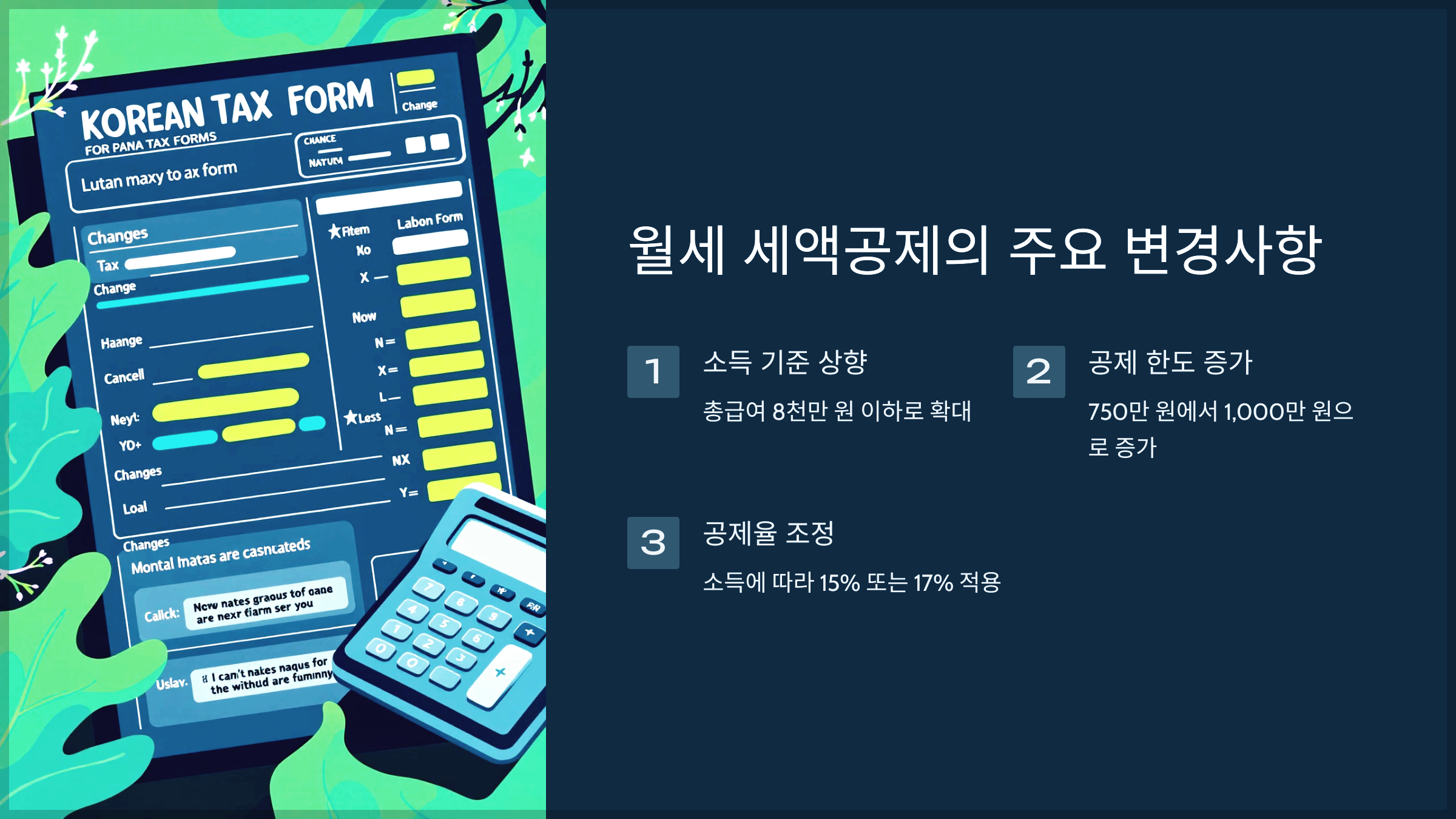 월세 세액공제의 주요 변경사항