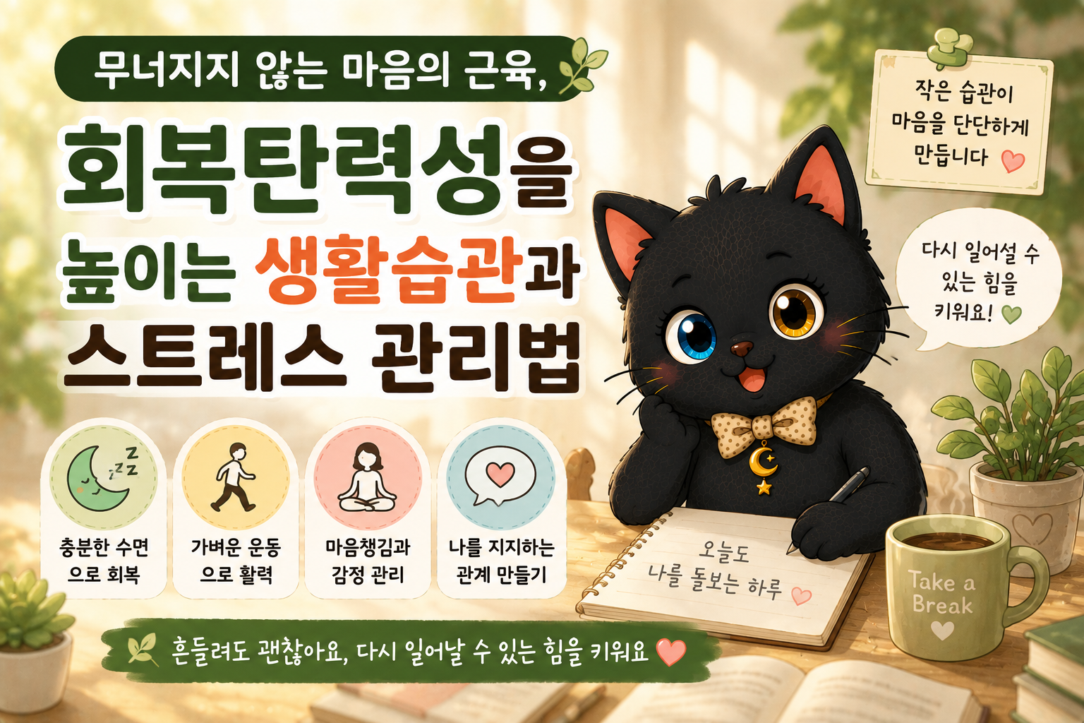 무너지지 않는 마음의 근육, 회복탄력성을 높이는 생활습관과 스트레스 관리법
