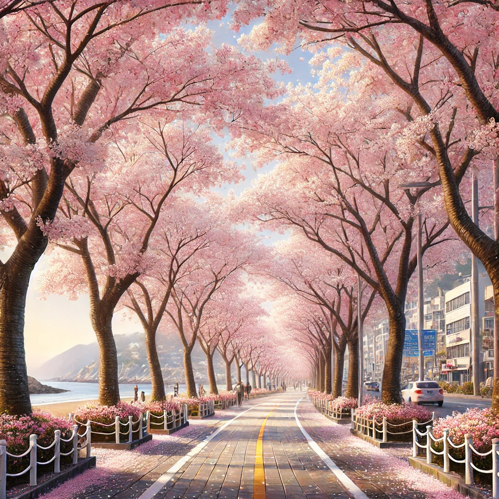 벚꽃 길 이미지, 국내 벚꽃 개화 시기 및 벚꽃 명소 10곳 글의 썸네일