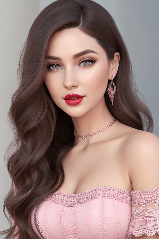 Playground AI로 생성한 그림(2) - 짙은 화장의 미인