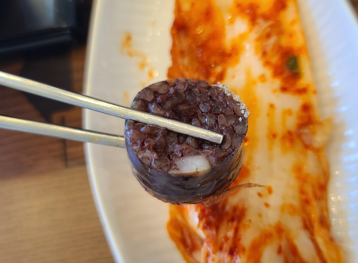 해장국 묵은지감자탕 약선당감자탕 송도점 메뉴판 찹쌀순대 쫄깃한 순대