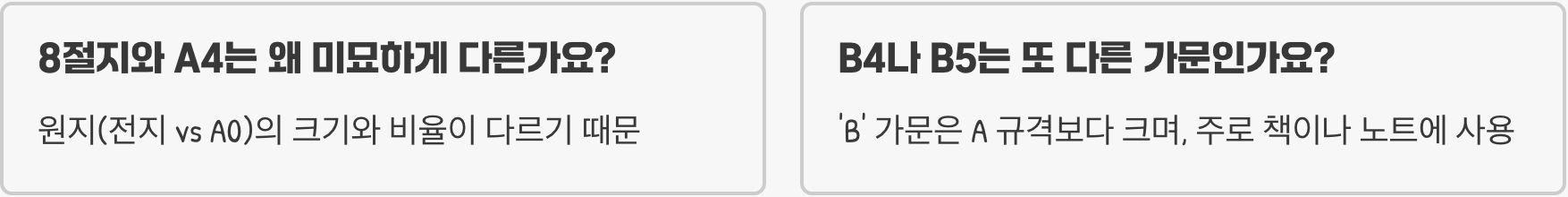 4절지 vs 8절지 vs A4, 크기 비교 완벽 가이드