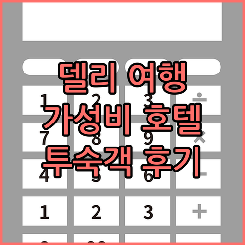 델리 여행객 필독! 공항 근처 가성비