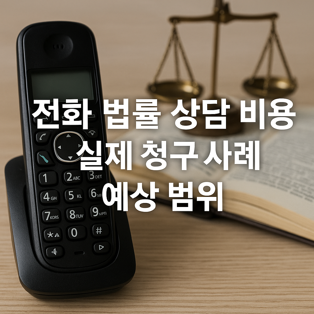 전화 법률 상담 비용 실제 청구 사례와 예상 범위